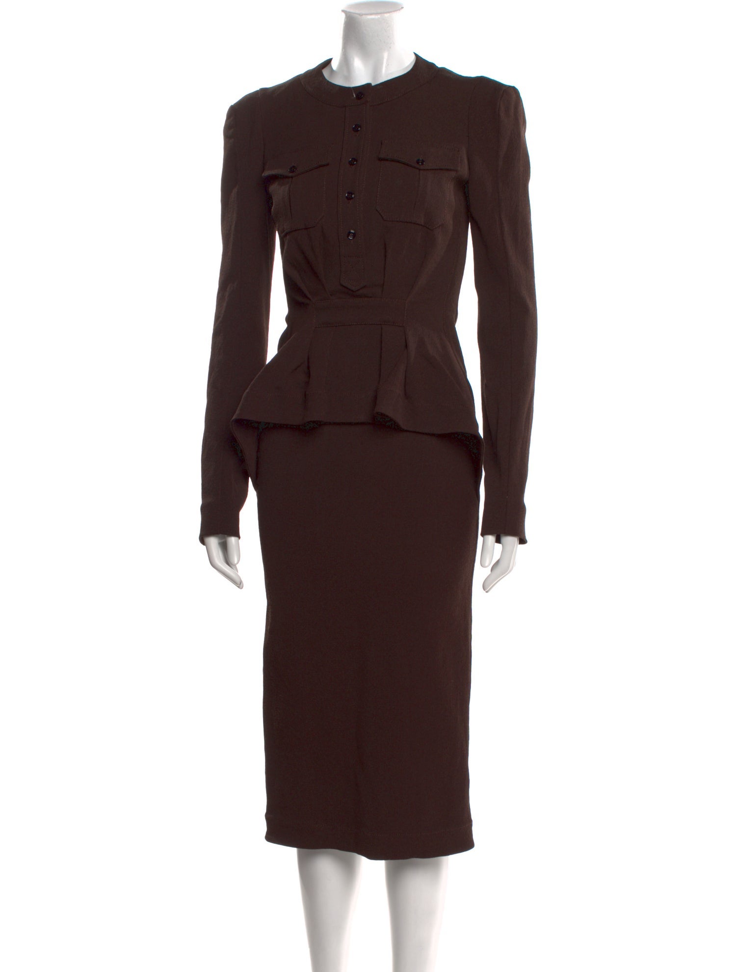 Tom Ford Crew Neck Midi Length Dress