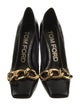 Tom Ford Leather Chain-Link Accents Pumps