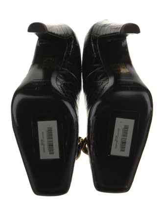 Tom Ford Leather Chain-Link Accents Pumps