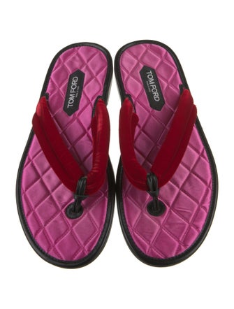Tom Ford Velvet Flip Flops