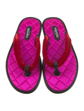 Tom Ford Velvet Flip Flops