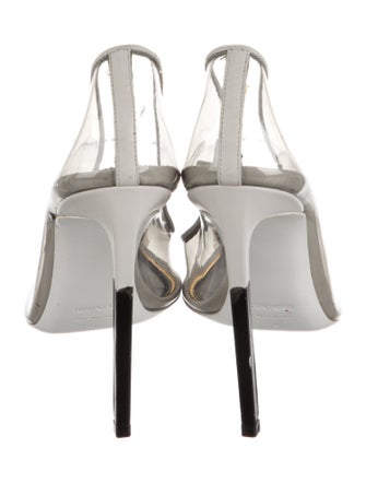 Tom Ford PVC Leather Trim Embellishment Slingback Pumps