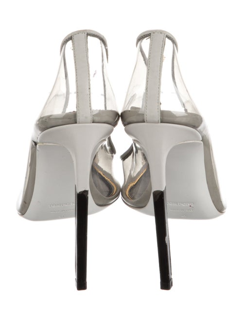 Tom Ford PVC Leather Trim Embellishment Slingback Pumps