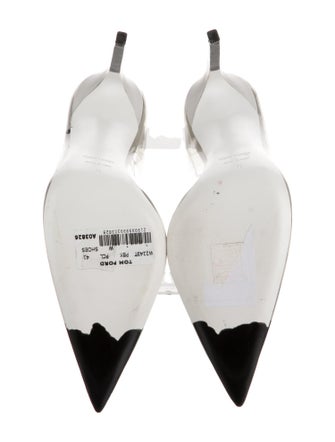 Tom Ford PVC Leather Trim Embellishment Slingback Pumps