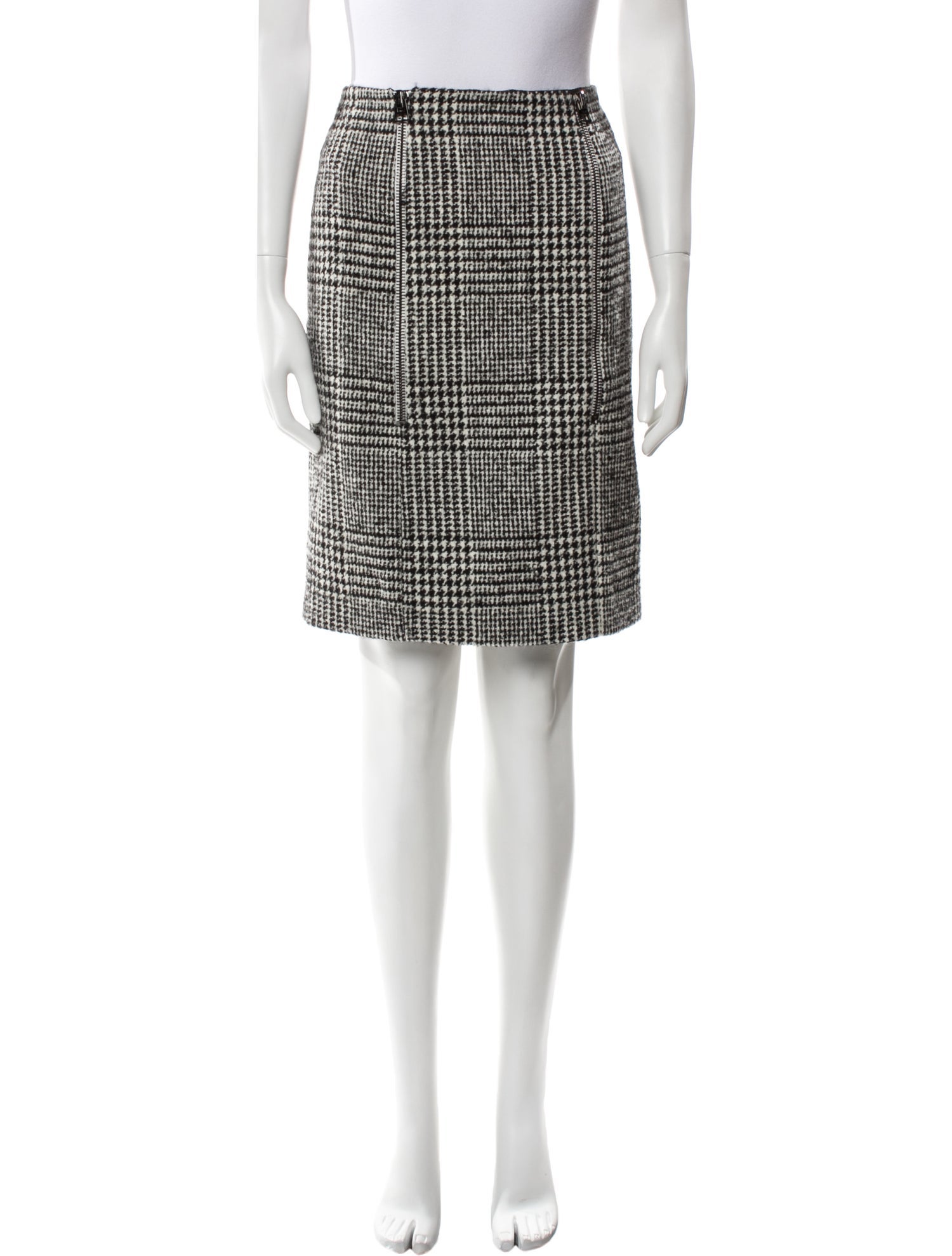 Tom Ford Houndstooth Print Knee-Length Skirt