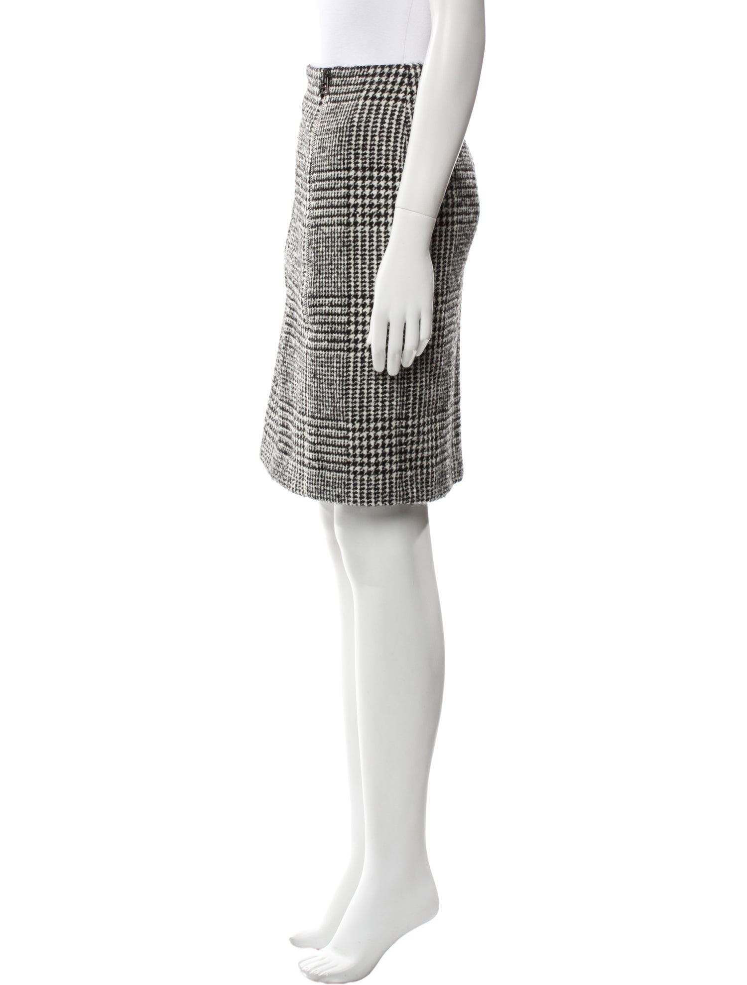 Tom Ford Houndstooth Print Knee-Length Skirt
