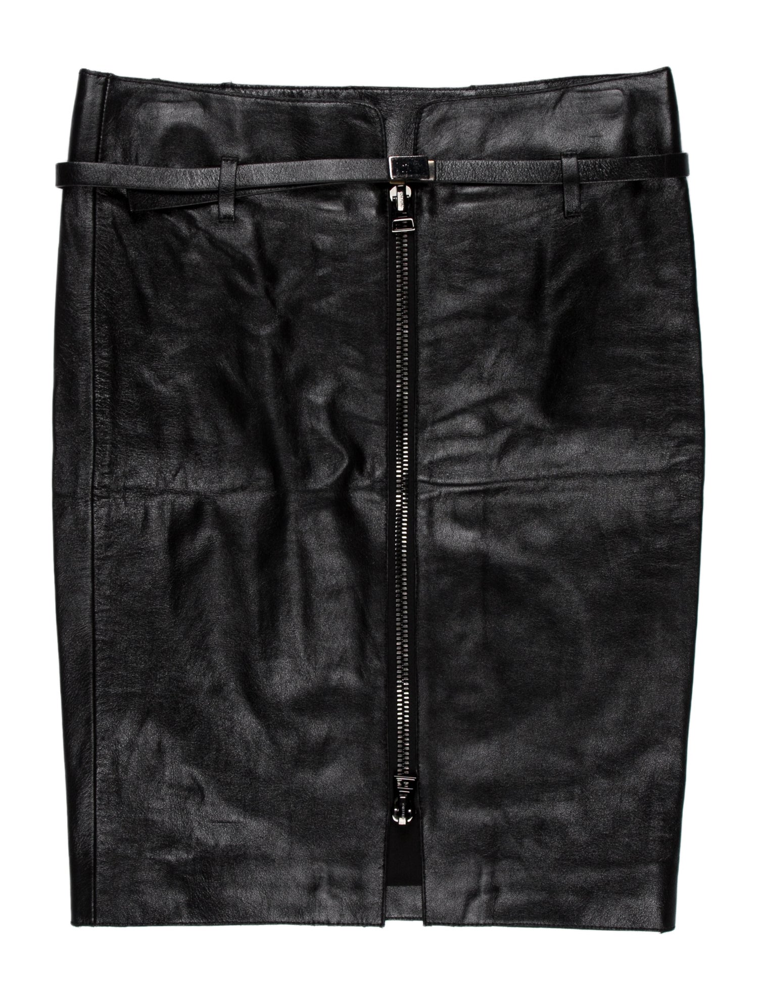 Tom Ford Faux Leather Knee-Length Skirt