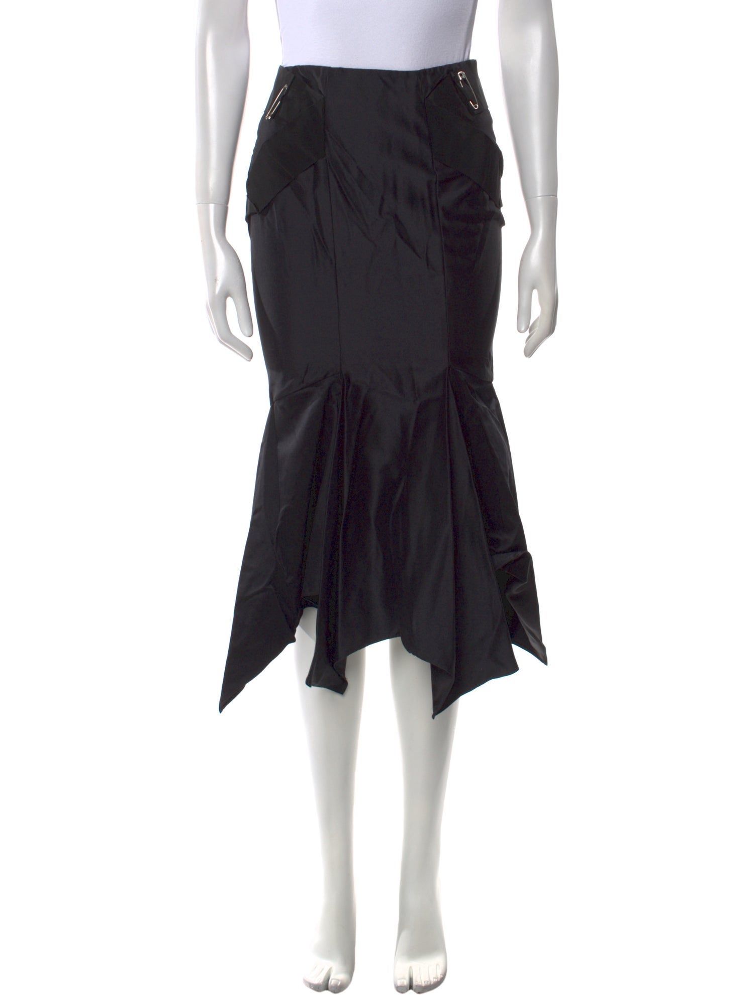 Tom Ford Scalloped Accent Midi Length Skirt