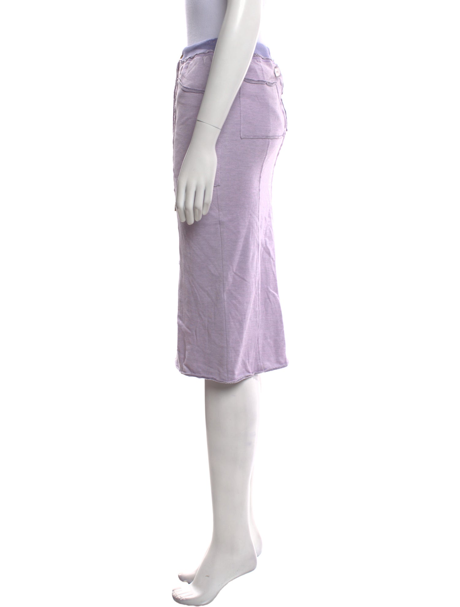 Tom Ford Raw-Edge Trim Knee-Length Skirt