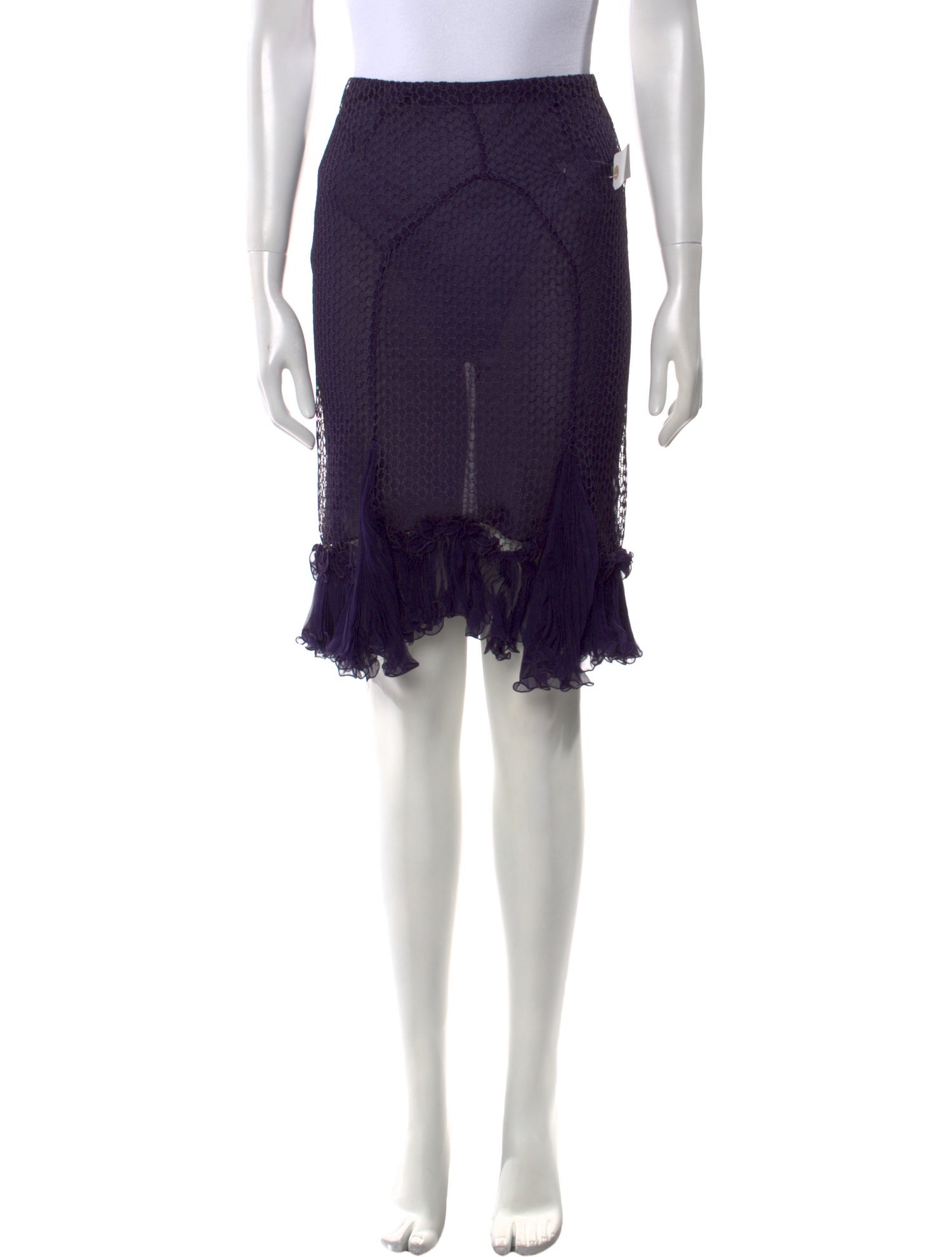 Tom Ford Crochet Trim Knee-Length Skirt