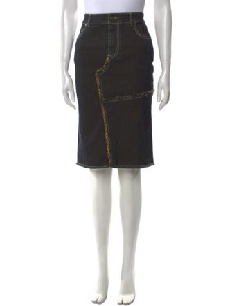 Tom Ford Raw-Edge Trim Knee-Length Skirt