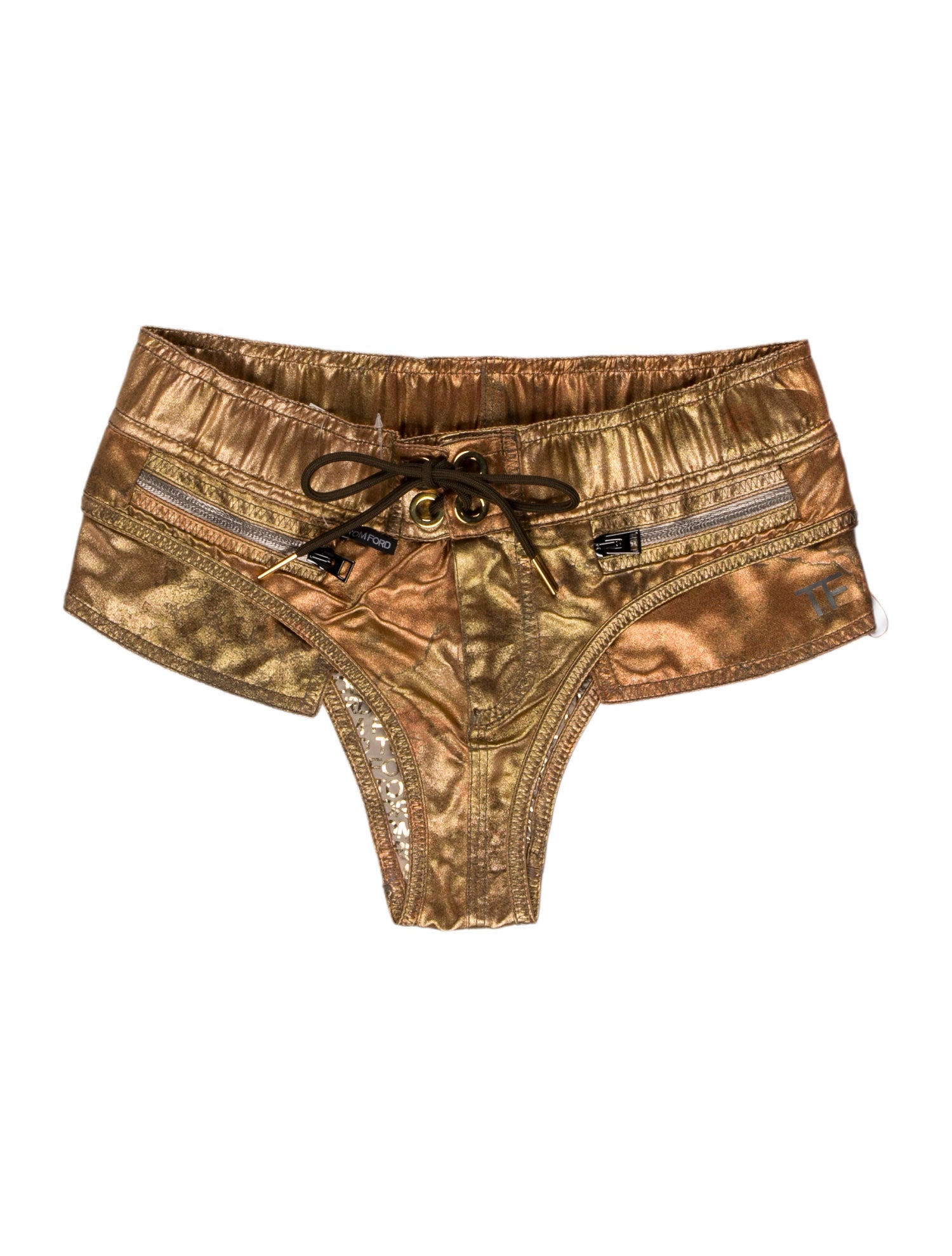 Tom Ford Colorblock Pattern Mini Shorts