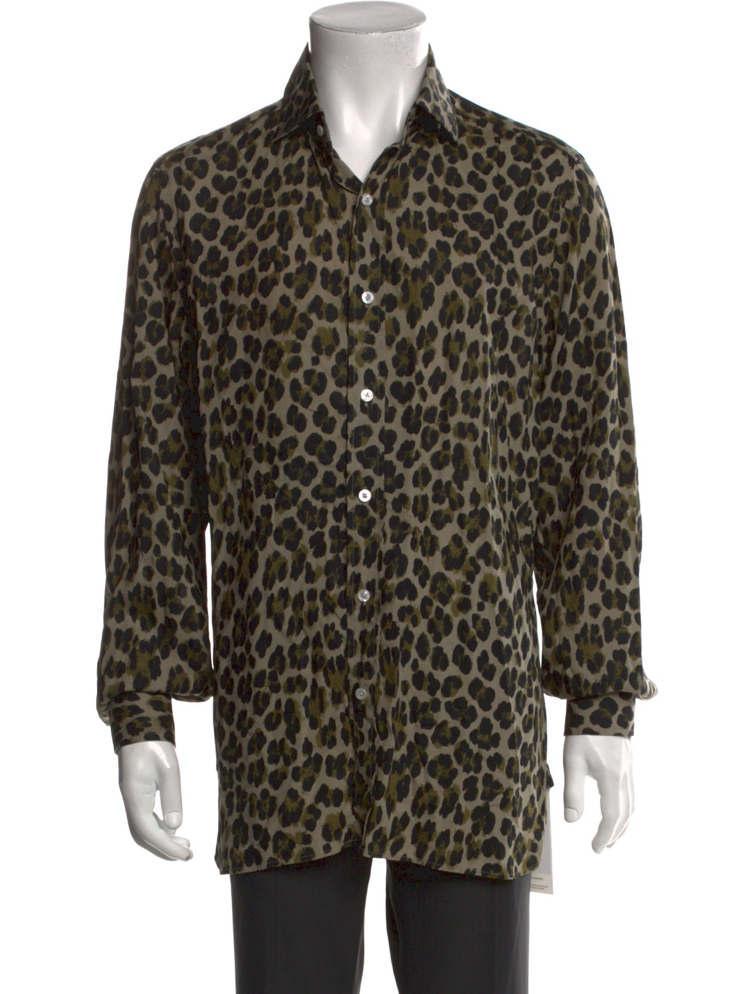 Tom Ford Animal Print Long Sleeve Shirt