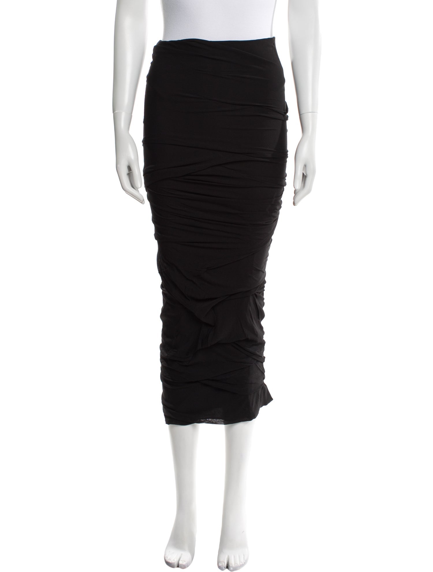 Tom Ford Pleated Accents Midi Length Skirt