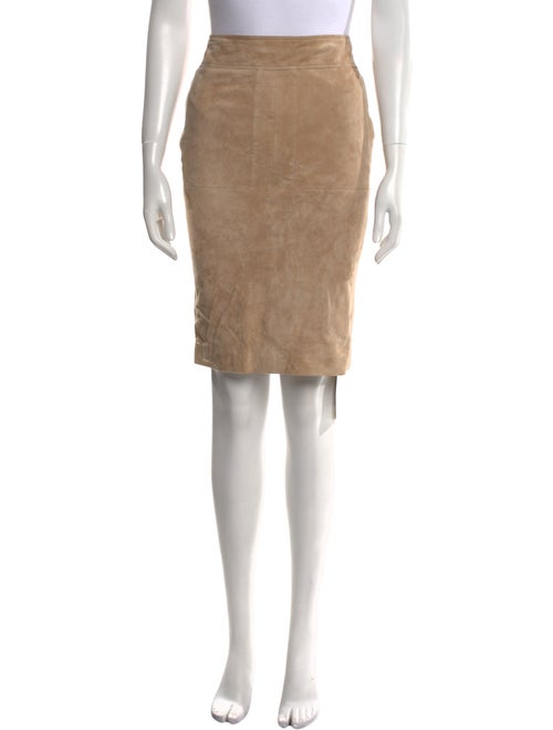 Tom Ford Raw-Edge Trim Midi Length Skirt