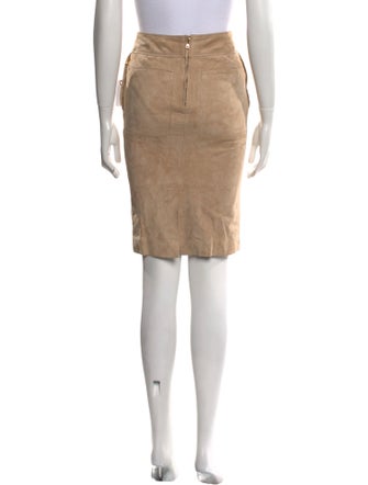 Tom Ford Raw-Edge Trim Midi Length Skirt