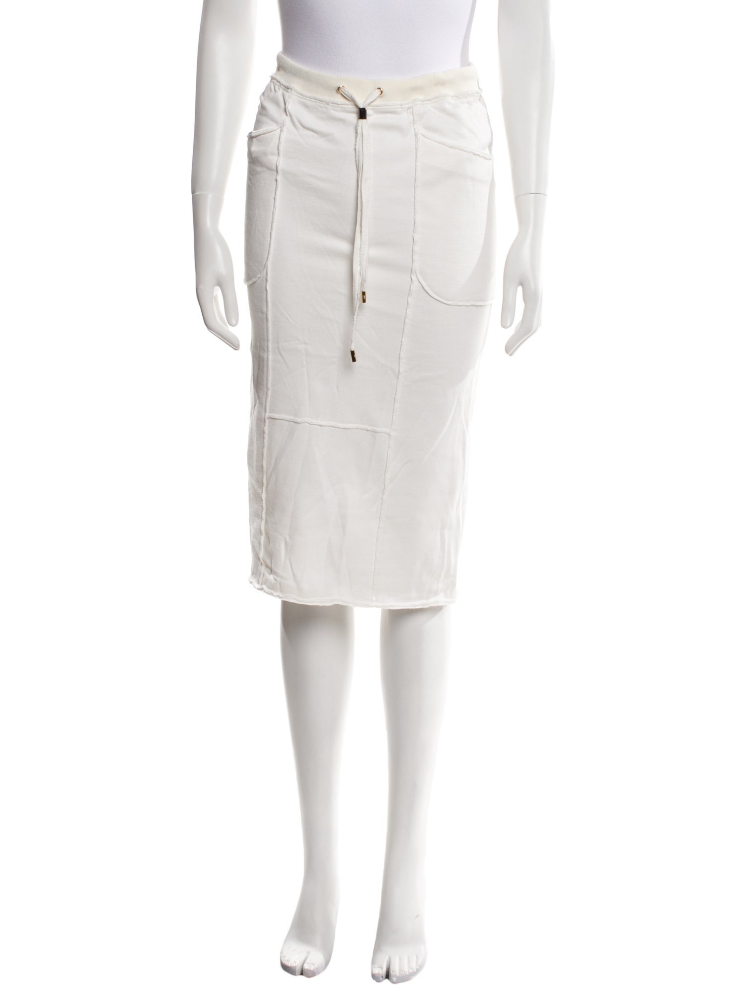 Tom Ford Raw-Edge Trim Knee-Length Skirt