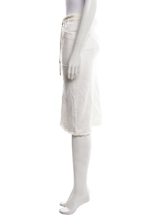 Tom Ford Raw-Edge Trim Knee-Length Skirt