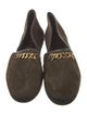 Tom Ford Suede Chain-Link Accents D'Orsay Flats