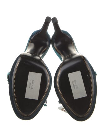 Tom Ford Leather Crystal Embellishments Sandals