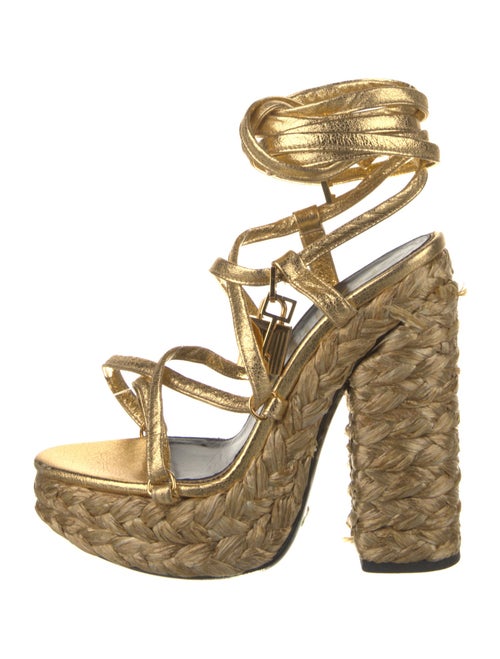 Tom Ford Leather Braided Accents Espadrilles