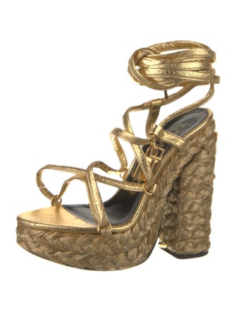 Tom Ford Leather Braided Accents Espadrilles