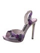 Tom Ford Mesh Floral Print Slingback Sandals