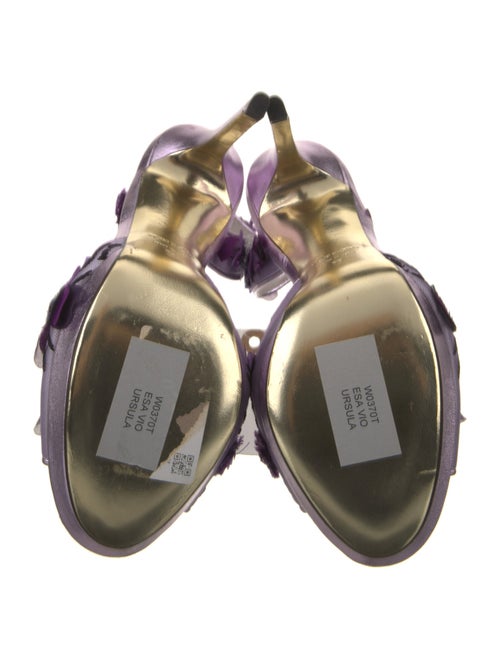 Tom Ford Mesh Floral Print Slingback Sandals