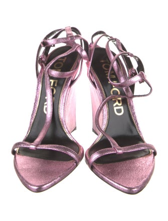 Tom Ford Leather T-Strap Sandals