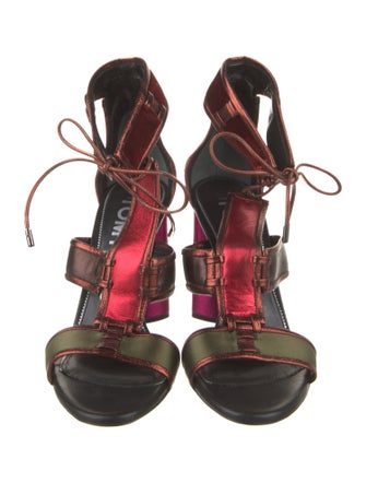 Tom Ford Leather T-Strap Sandals