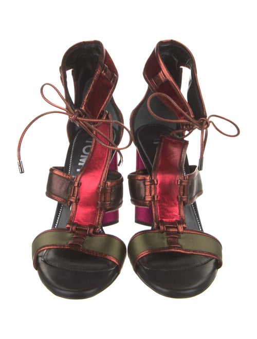 Tom Ford Leather T-Strap Sandals