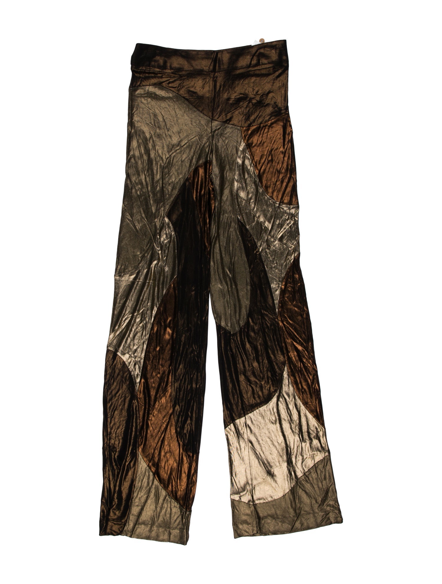 Tom Ford Colorblock Pattern Wide Leg Pants