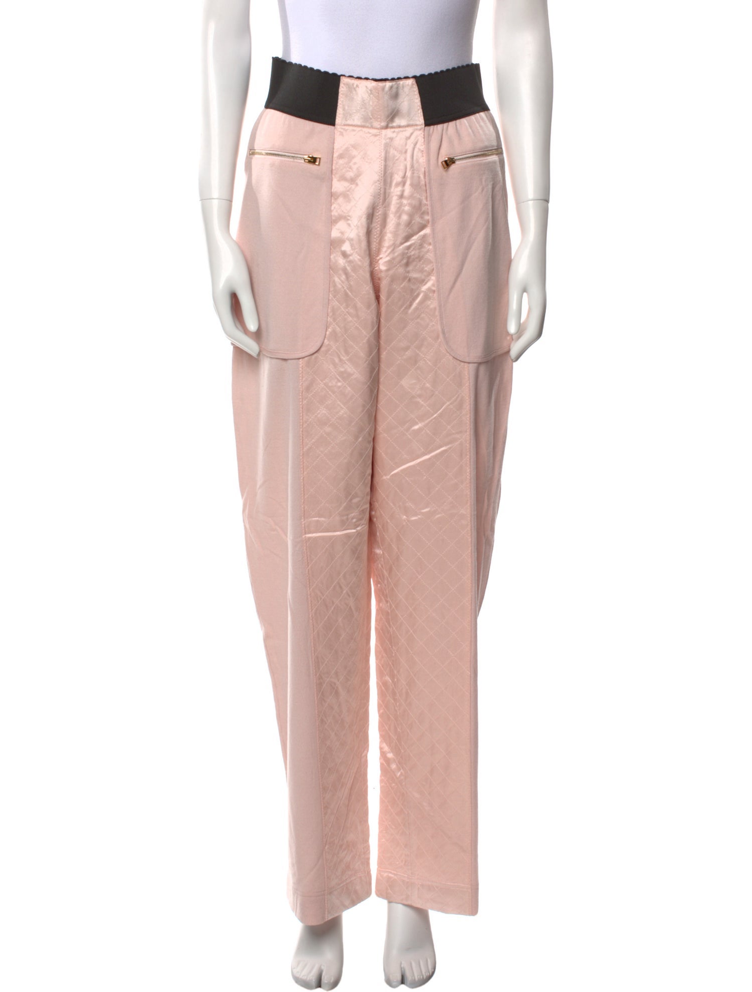 Tom Ford Colorblock Pattern Wide Leg Pants