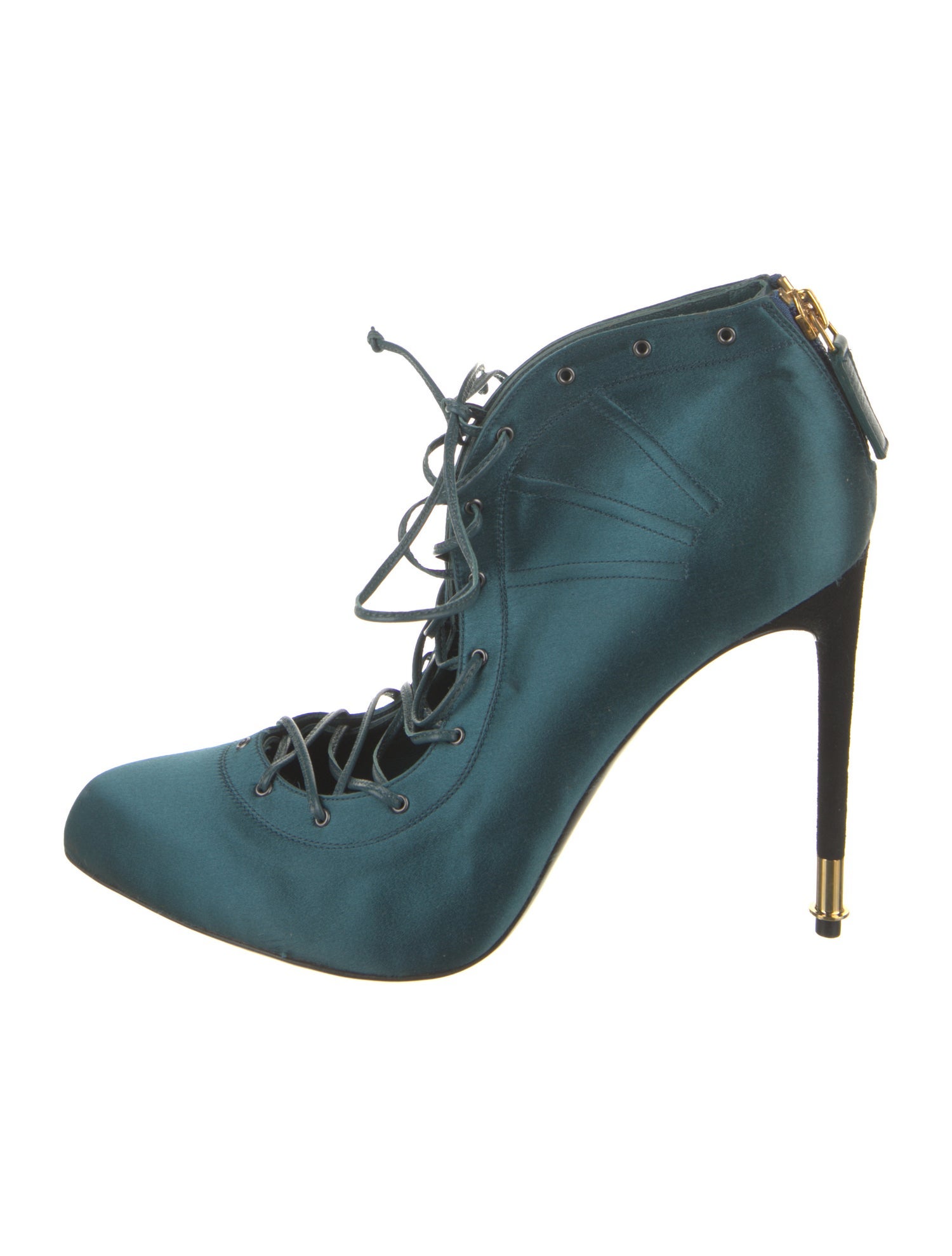 Tom Ford Satin Lace-Up Boots