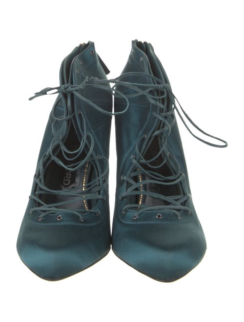 Tom Ford Satin Lace-Up Boots