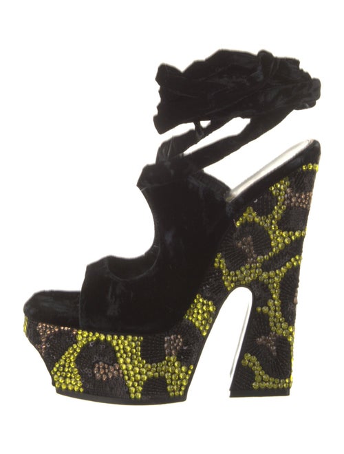 Tom Ford Velvet Printed Sandals