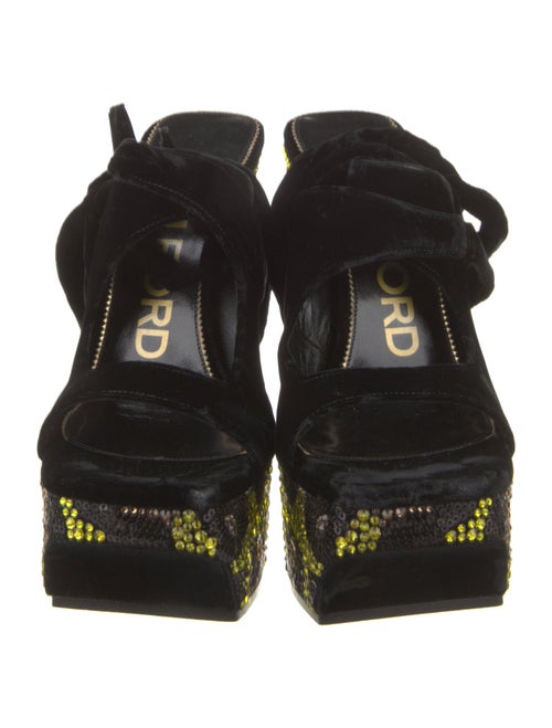 Tom Ford Velvet Printed Sandals