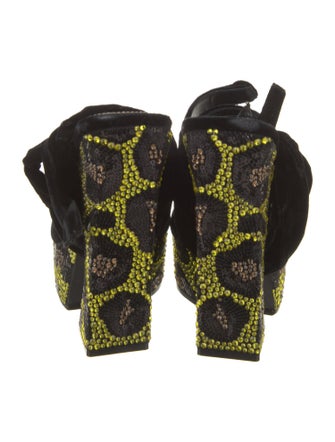 Tom Ford Velvet Printed Sandals