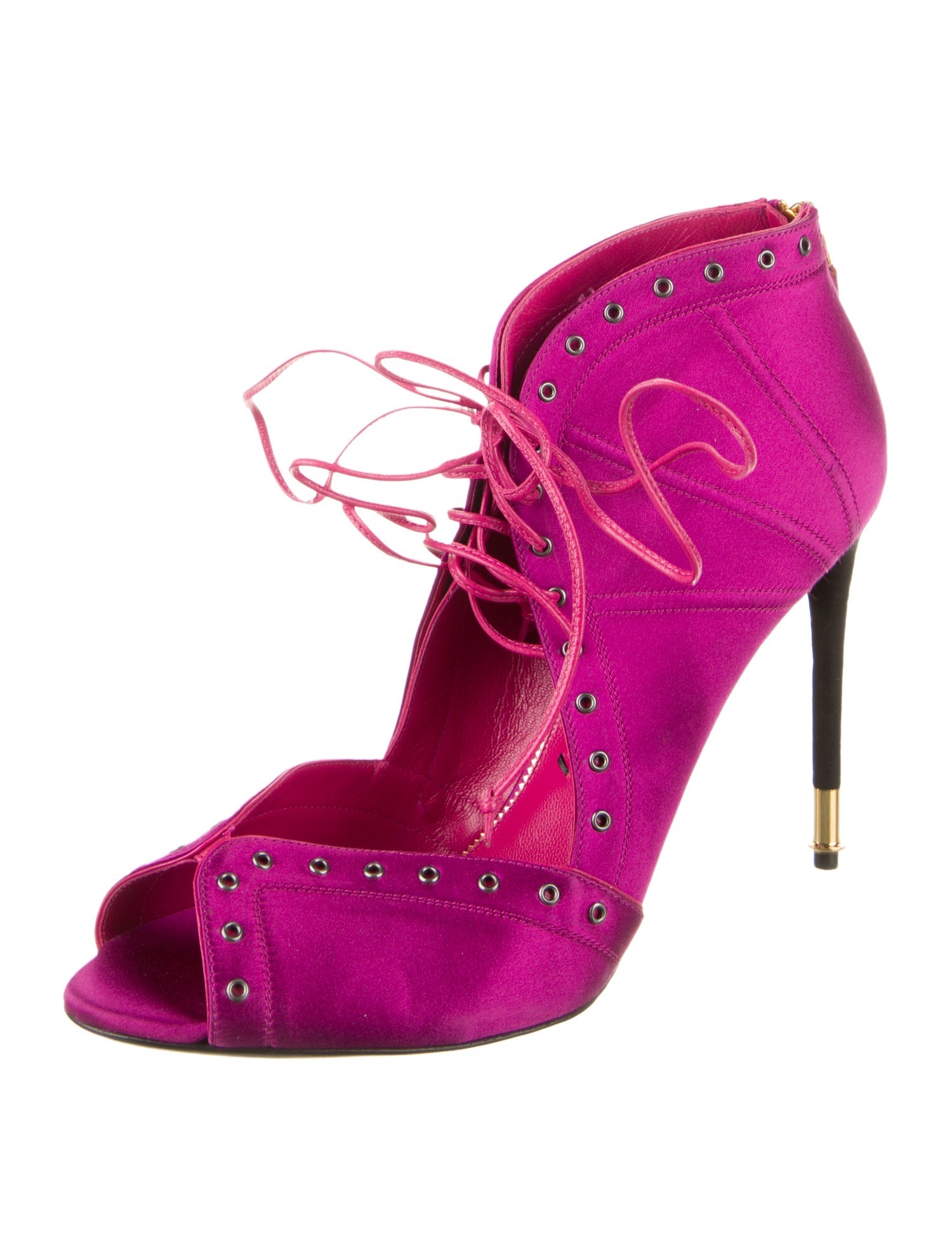 Tom Ford Satin Studded Accents Pumps