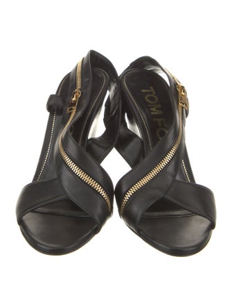 Tom Ford Leather Slingback Sandals