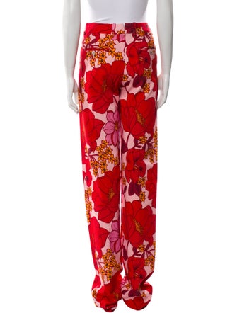 Tom Ford Floral Print Straight Leg Pants