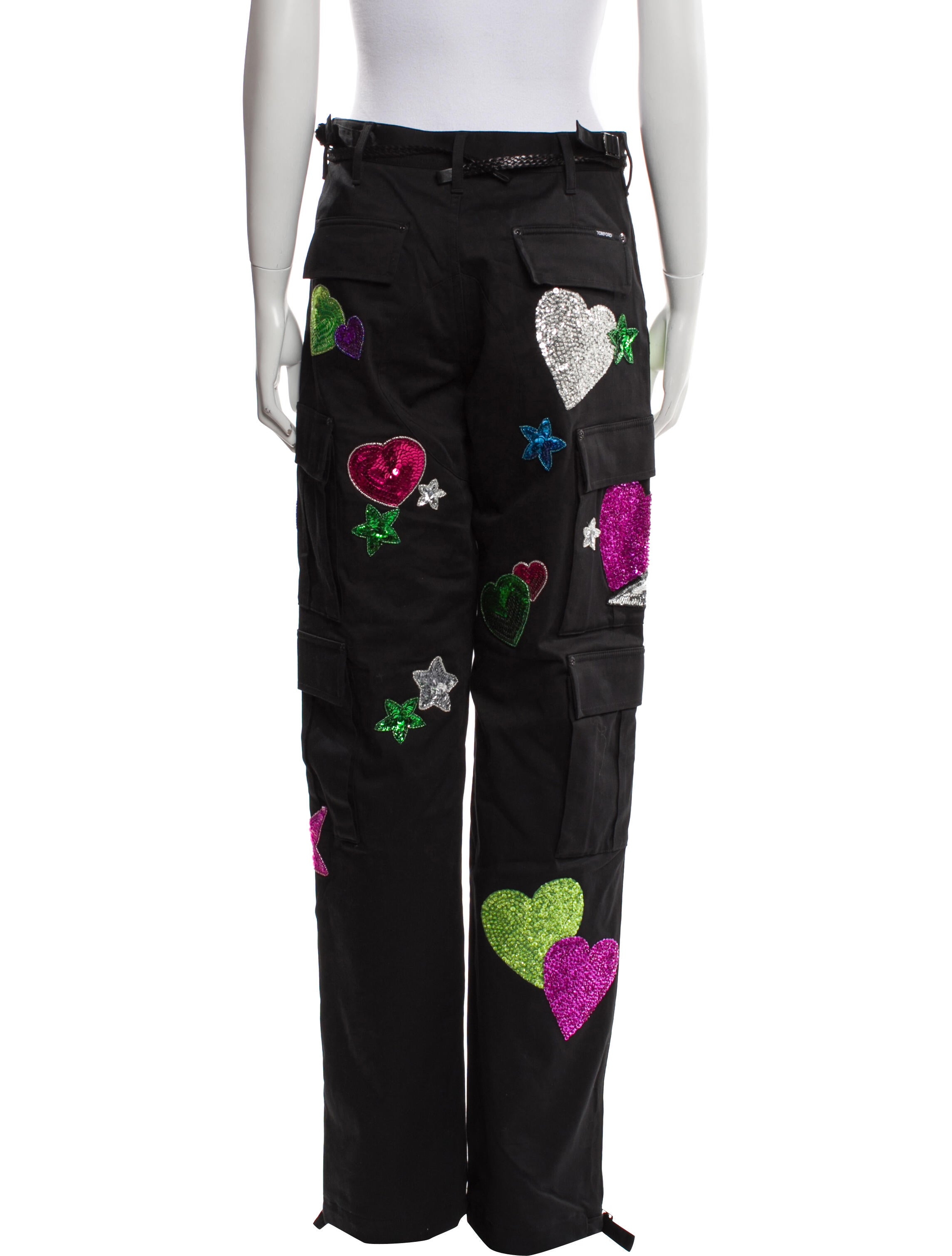 Tom Ford Floral Print Wide Leg Pants