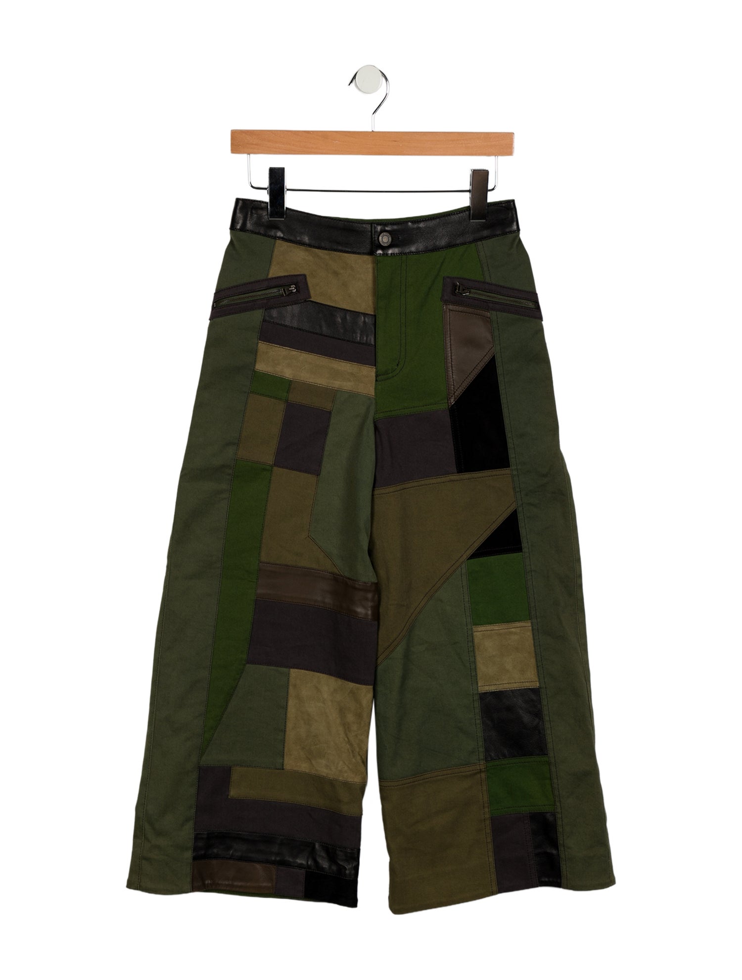 Tom Ford Colorblock Pattern Wide Leg Pants