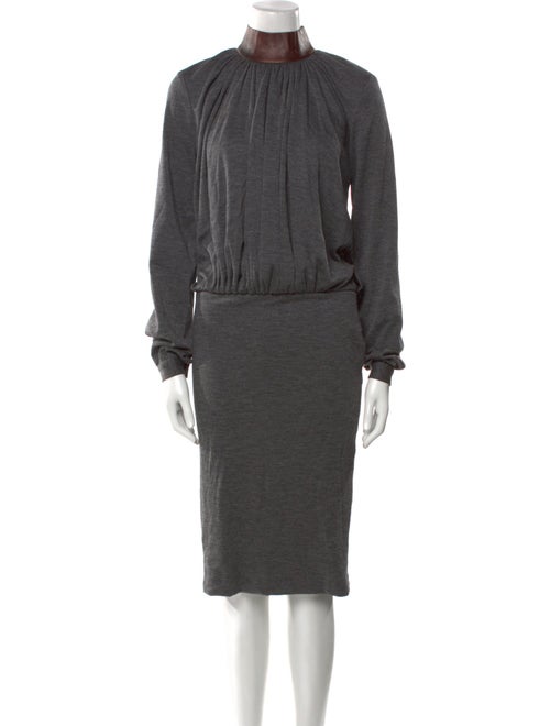 Tom Ford Mock Neck Midi Length Dress
