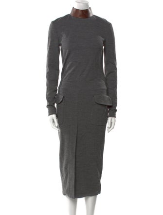 Tom Ford Mock Neck Midi Length Dress