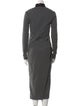 Tom Ford Mock Neck Midi Length Dress