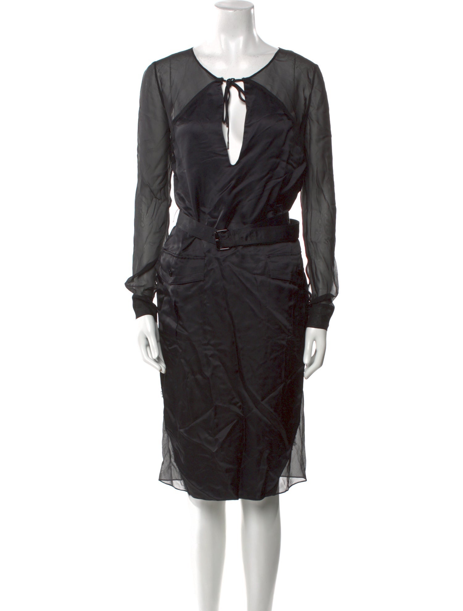 Tom Ford Tie Neck Midi Length Dress