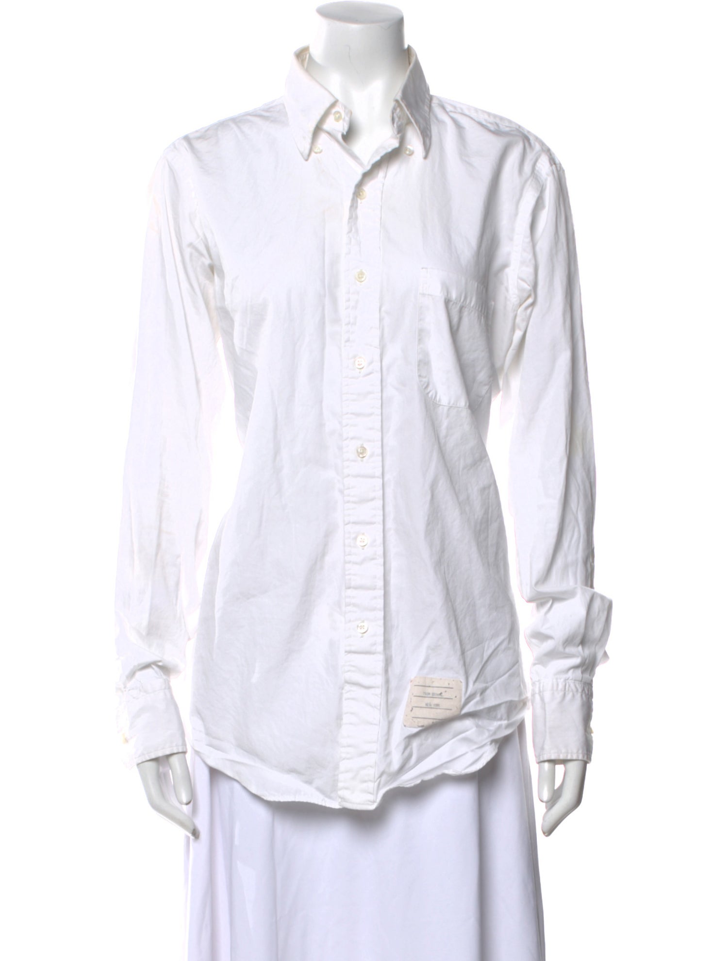 Thom Browne Long Sleeve Button-Up Top