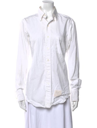 Thom Browne Long Sleeve Button-Up Top