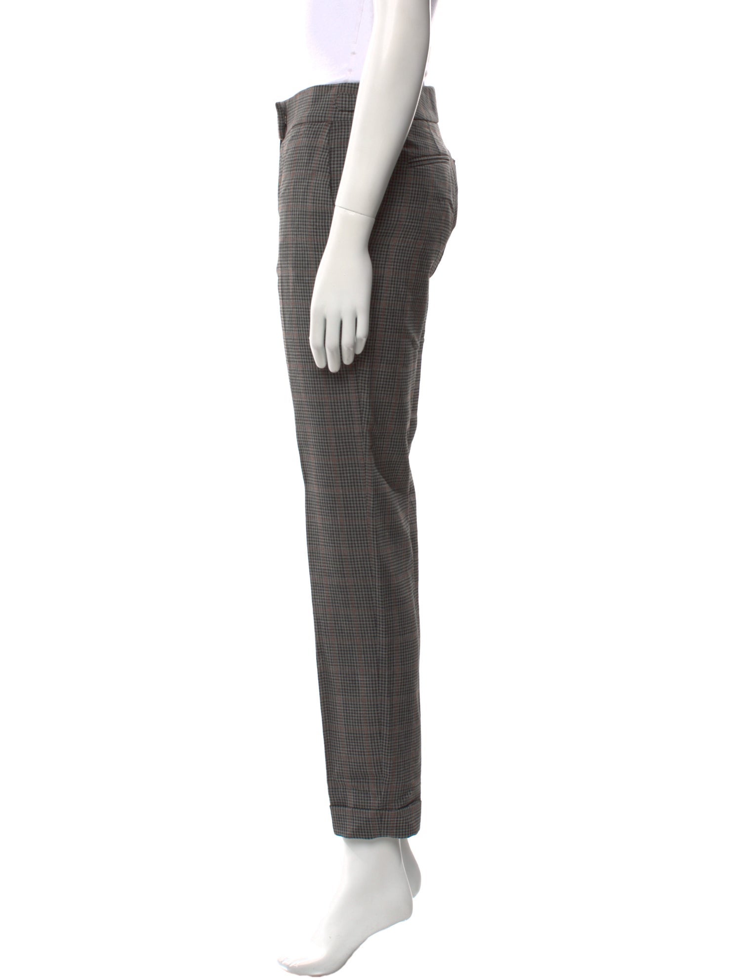 Tom Ford Plaid Print Straight Leg Pants